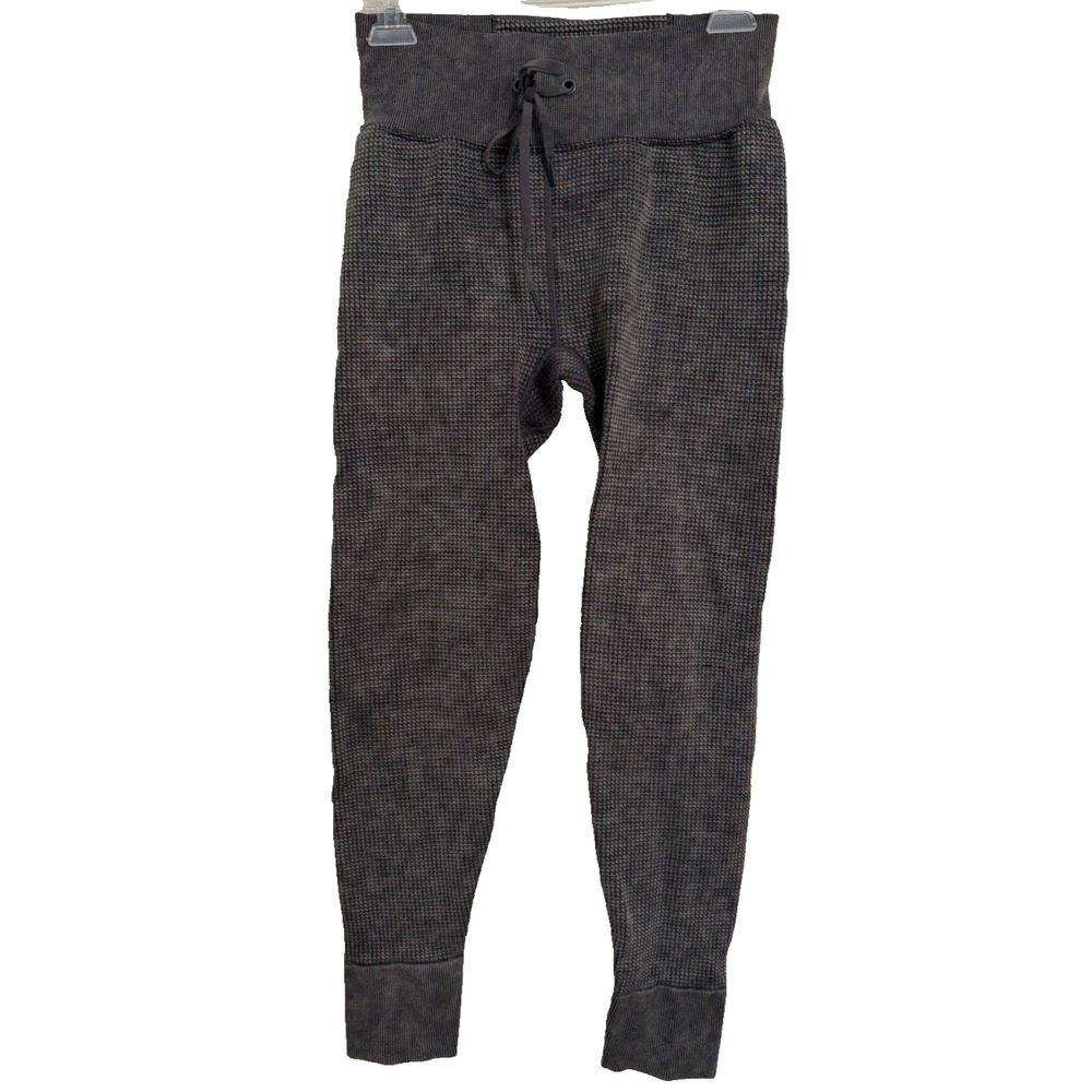 Victorias Secret PINK Seamless Waffle‎ Knit Leggings Dark Gray Size Large Active